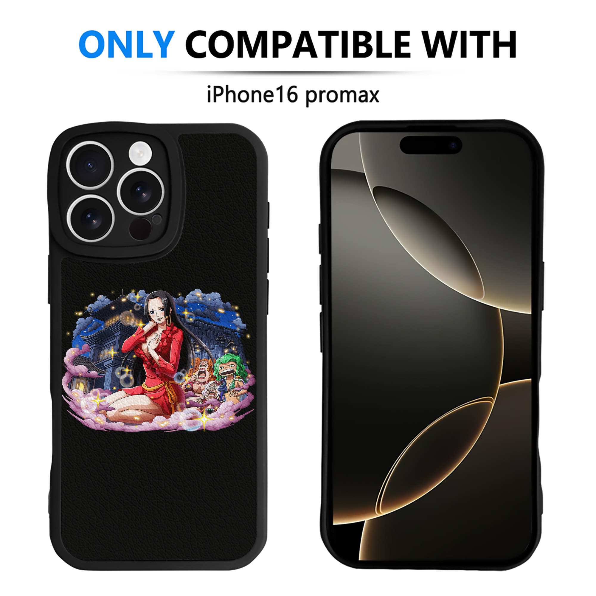 （画像用） ワンピース ボア・ハンコック ONE PIECE Boa·Hancock 【iPhone 16シリーズ対応】シリコンスマホケース（レザー調） 材質：シリコン